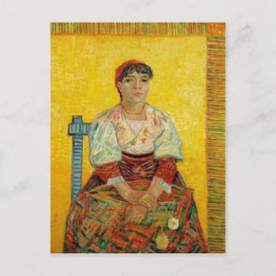 Postal Resumen Descripción Retrato de mujer italiana Fech