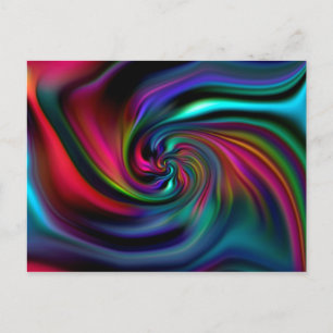 Postal Resumen Espirales de fondo suave I