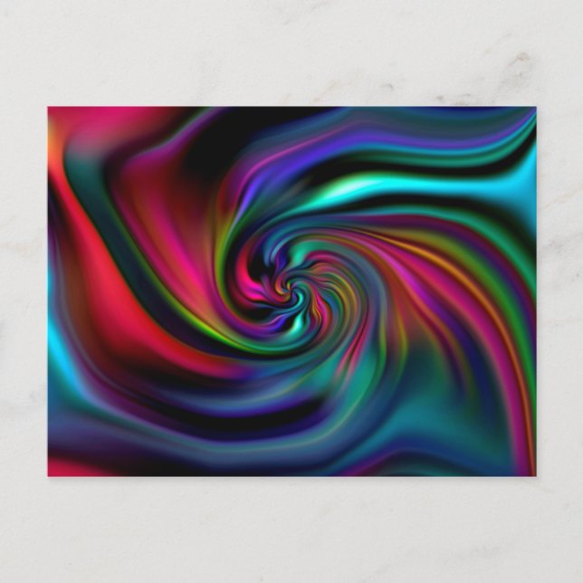 Postal Resumen Espirales de fondo suave I (Anverso)
