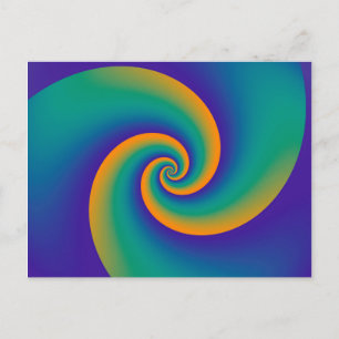 Postal Resumen Espirales de fondo suave V