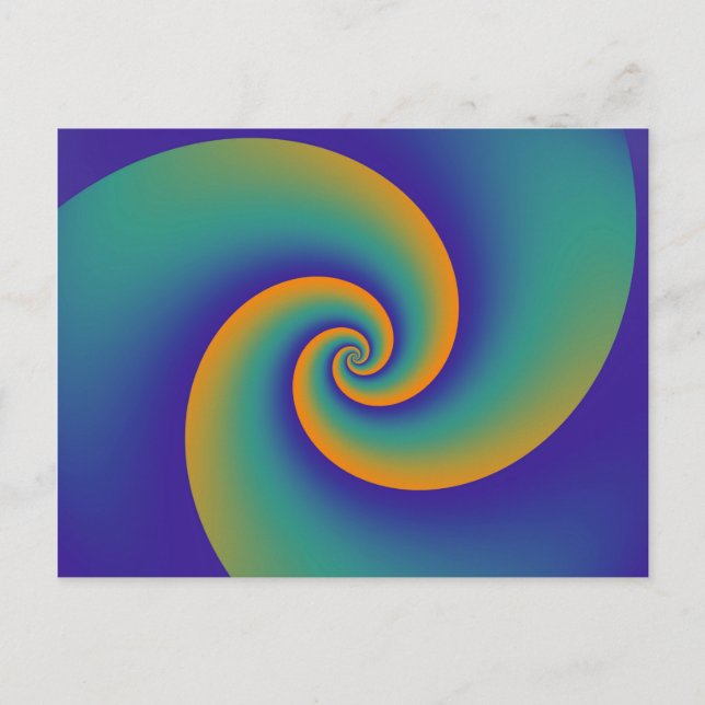 Postal Resumen Espirales de fondo suave V (Anverso)