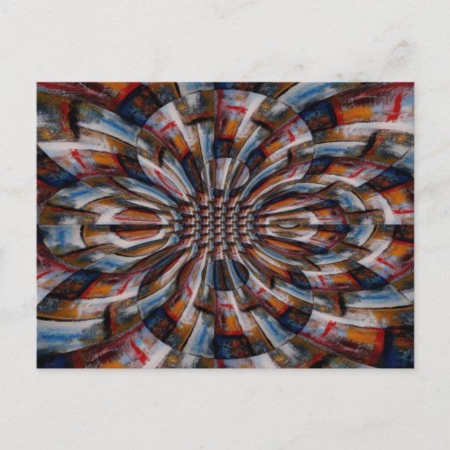 Postal Resumen fractal de arte digital (Anverso)