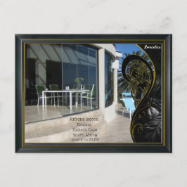 Postal Resumen geométrico moderno de oro negro