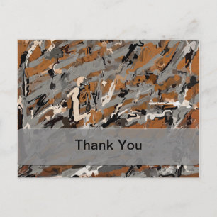 Postal Resumen gris, negro y caramelo