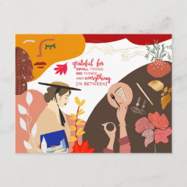 Postal Resumen moderno Arte Gratitud Cita Acción de Graci