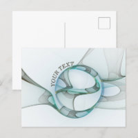 Resumen moderno Fractal Azul Turquesa Gris Textos