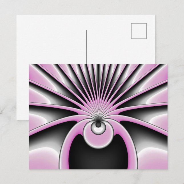 Postal Resumen moderno Patrón de arte radical loco (Anverso / Reverso)