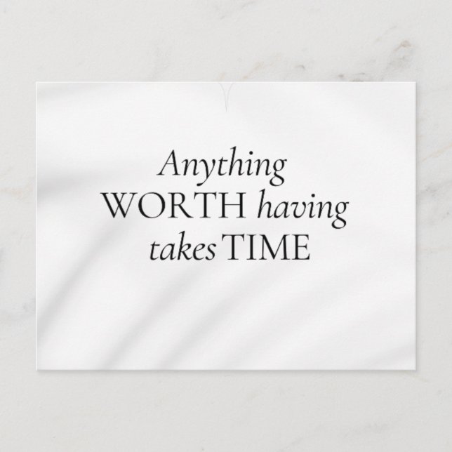 Postal Resumen Motivación Elegante Cita Tones Blandos Art (Anverso)