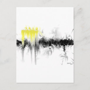 Postal Resumen negro y amarillo