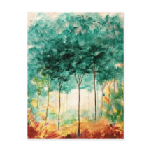Resumen Paisaje Arte Árboles Pintura Forestal