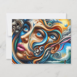 Postal Resumen Paisaje de ensueño Serenidad oceánica y Ma