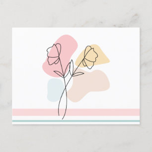 Postal Resumen Pastel Floral  