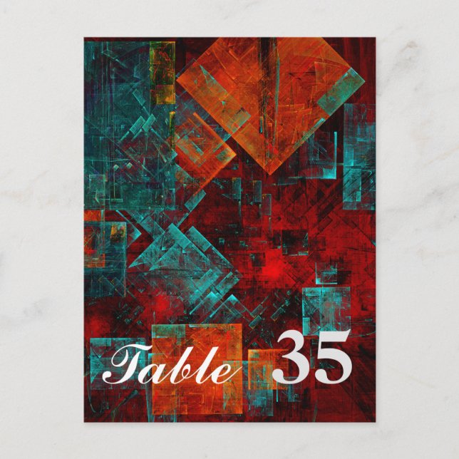 Postal Resumen Patrón artístico moderno de Guay colorido (Anverso)