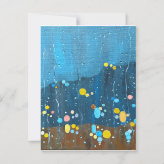 Postal Resumen Pintura de lluvia