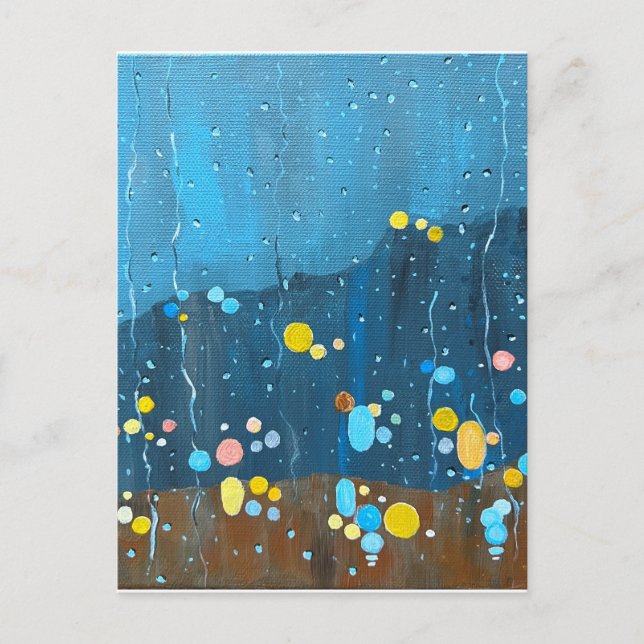 Postal Resumen Pintura de lluvia (Anverso)
