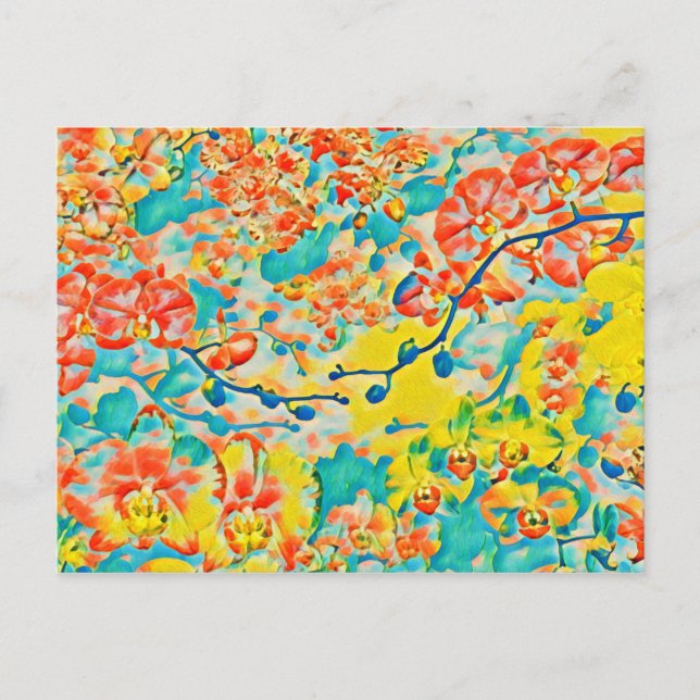 Postal Resumen Sakura Spring Cherry Blossom Floral (Anverso)