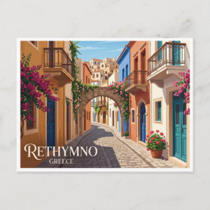 Postal Rethymno Ciudad Antigua Grecia