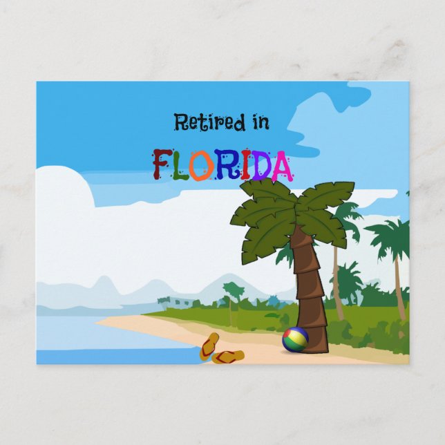 Postal Retirado en Florida (Anverso)