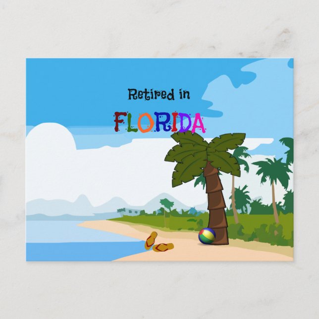 Postal Retirado en Florida (Anverso)