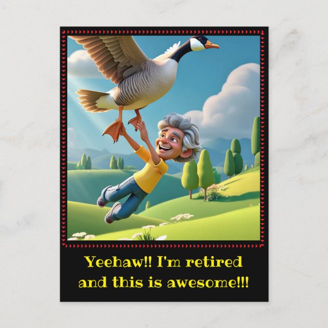 POSTAL " RETIRADO Y FELIZ " (Anverso)