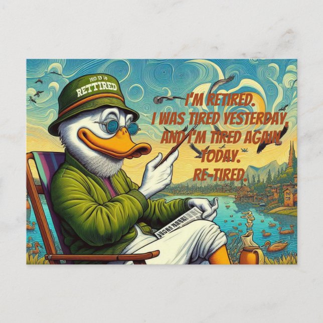 Postal Retirado y Relajado (Anverso)