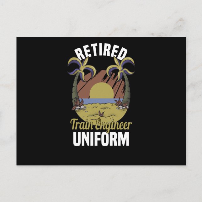 Postal Retired Railroad Engineer Train Steam Conductor (Anverso)