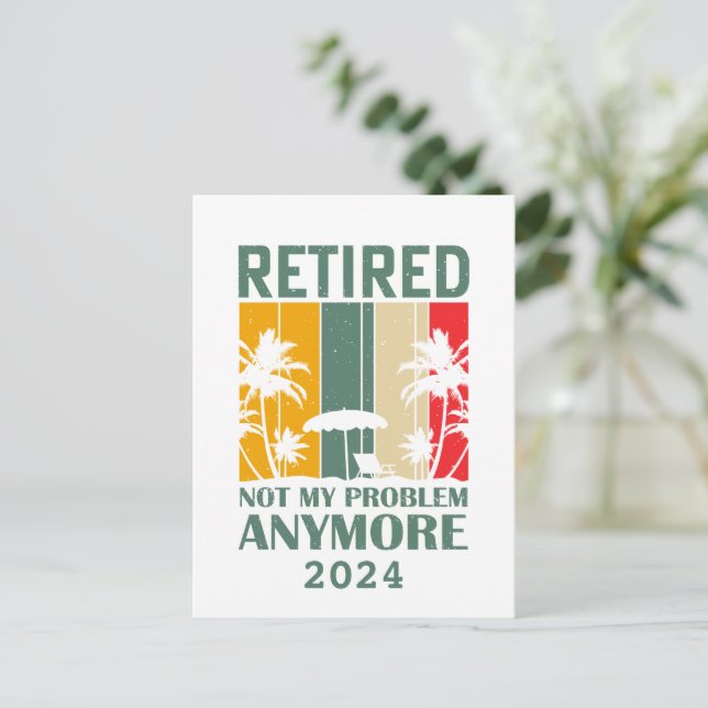 Postal retiro gracioso y personalizado oficialmente retir (Anverso de pie)