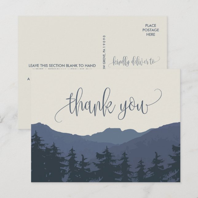 Postal Retorno a las montañas Gracias (Anverso / Reverso)