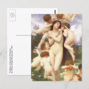 Postal Retorno de primavera (Le Printemps) por Bouguereau