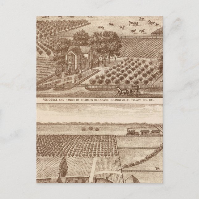 Postal Retorno, ranchos Hackett (Anverso)