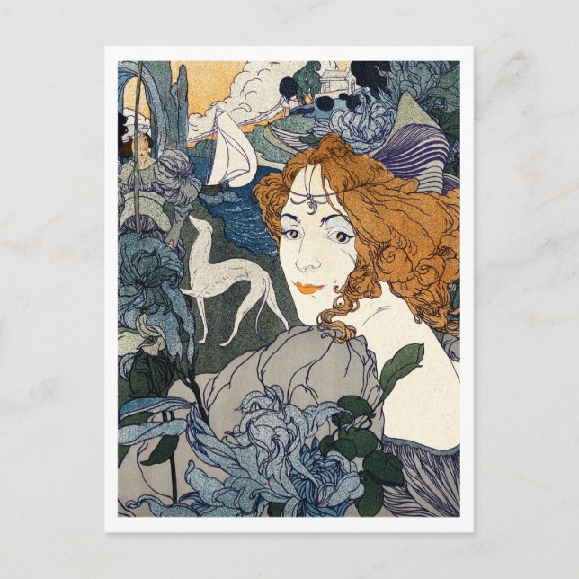 Postal Retour (1897), Georges de Feure (Anverso)