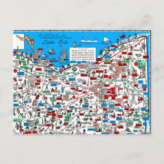 Postal retra 1966 del dibujo animado del cantón de