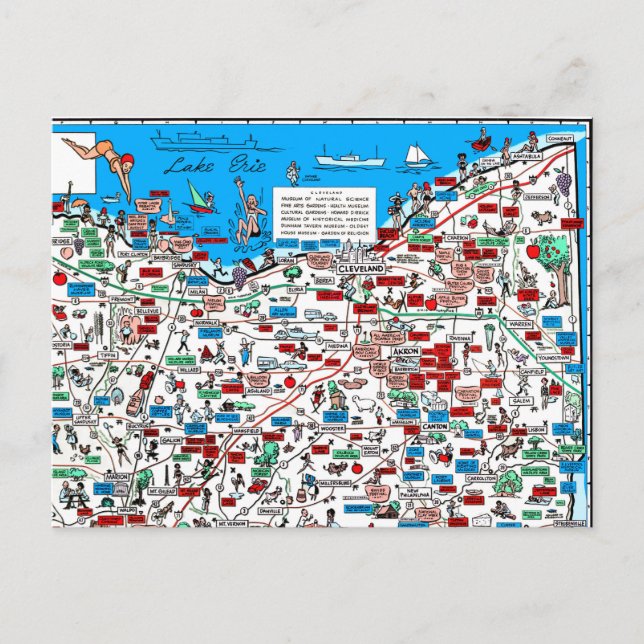 Postal retra 1966 del dibujo animado del cantón de (Anverso)