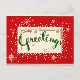Postal retra de los saludos del navidad de la