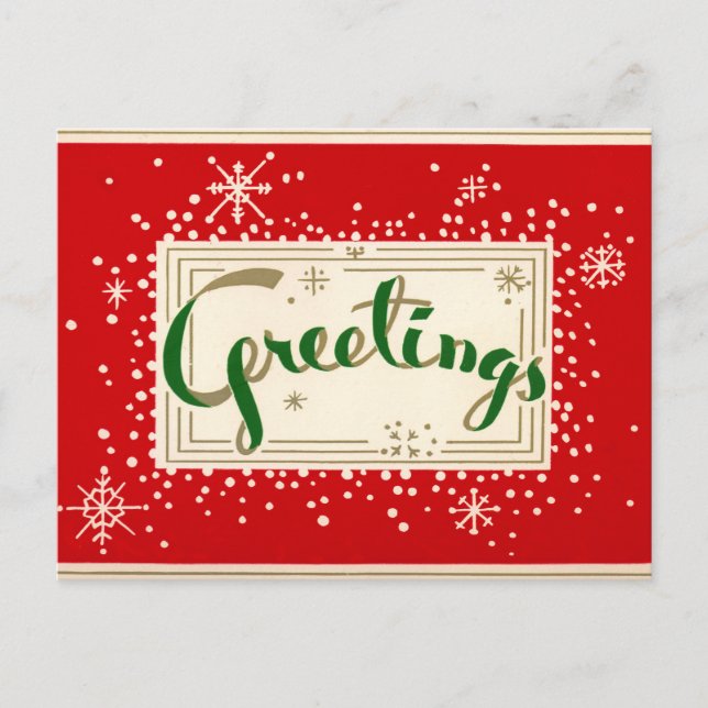 Postal retra de los saludos del navidad de la (Anverso)