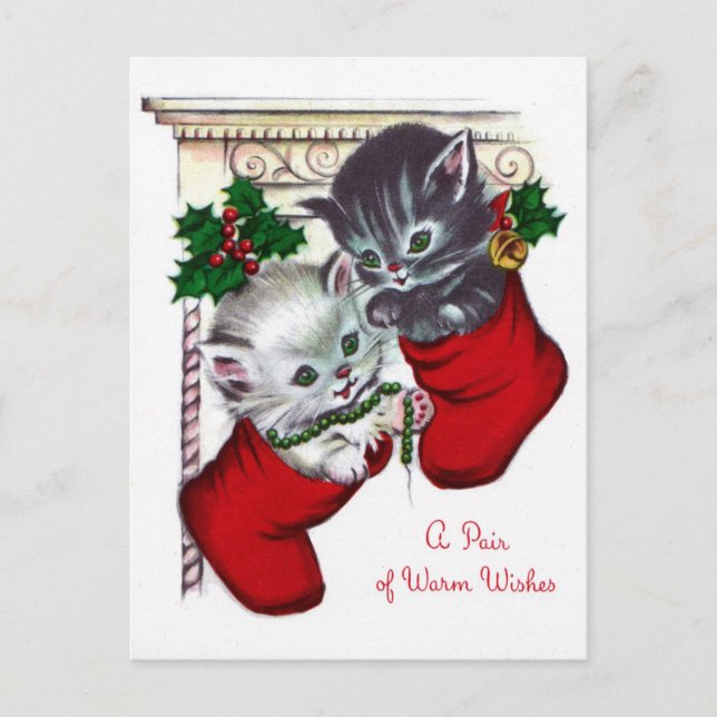 Postal retra del día de fiesta del gato del (Anverso)