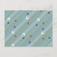 Postal retra del modelo del aeroplano