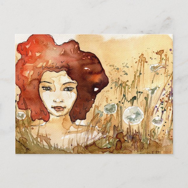 Postal Retrato abstracto (Anverso)