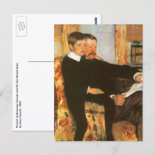 Postal Retrato Antiguo de Padre e Hijo por Mary Cassatt