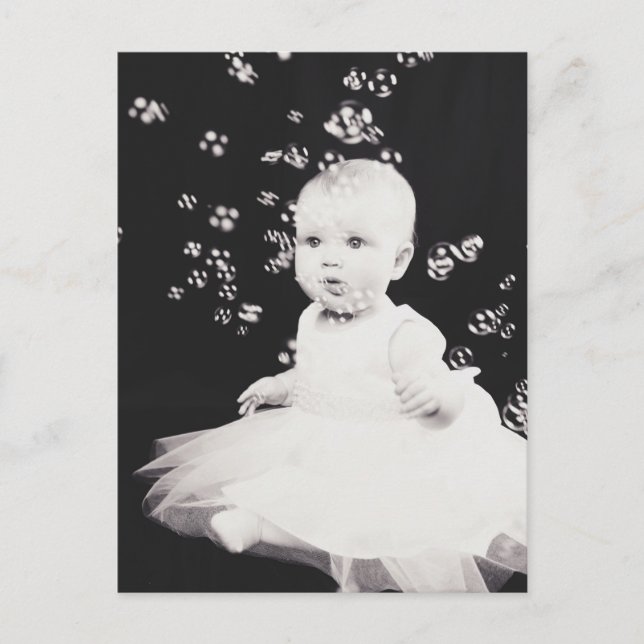 Postal Retrato blanco y negro (Anverso)