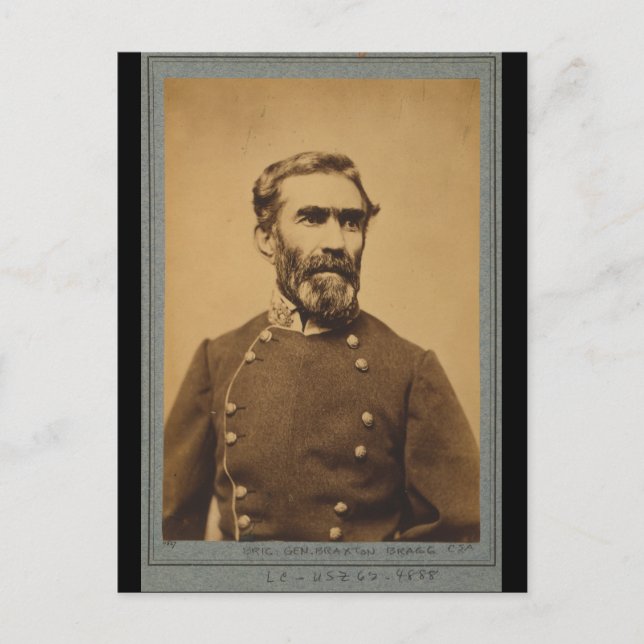 Postal Retrato Braxton Bragg (entre 1861 y 1865) (Anverso)