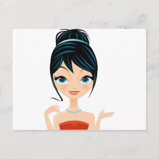 Postal retrato chica