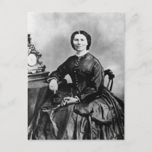 Postal Retrato Clara Barton ~ Viñeta 1866 Foto
