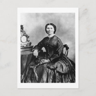 Postal Retrato Clara Barton ~ Viñeta 1866 Foto