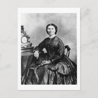 Postal Retrato Clara Barton ~ Viñeta 1866 Foto