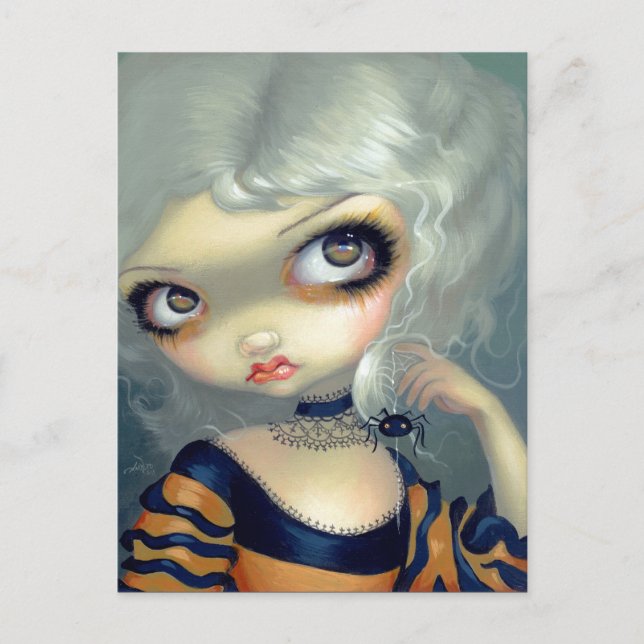 Postal "Retrato con araña" (Anverso)