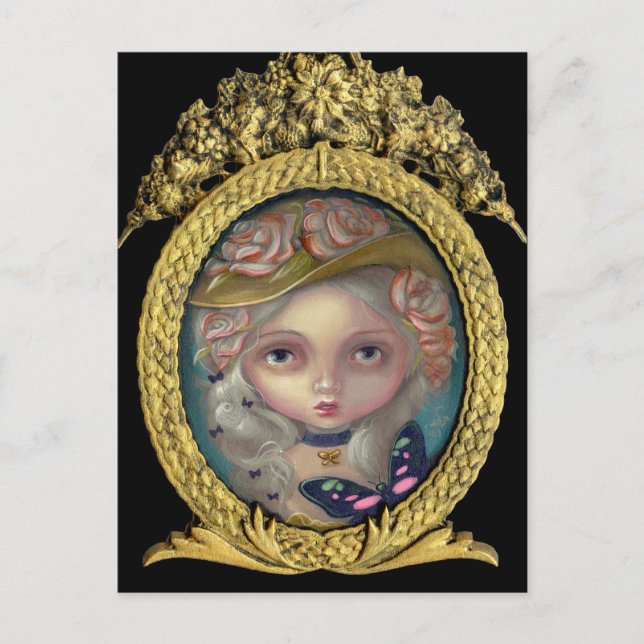 Postal "Retrato con un Gorra florido" (Anverso)