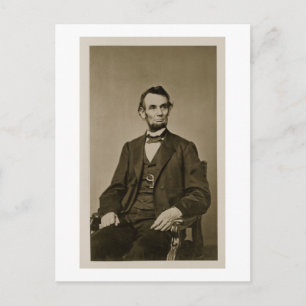 Postal Retrato de Abraham Lincoln (1809-65) (foto de b/w)