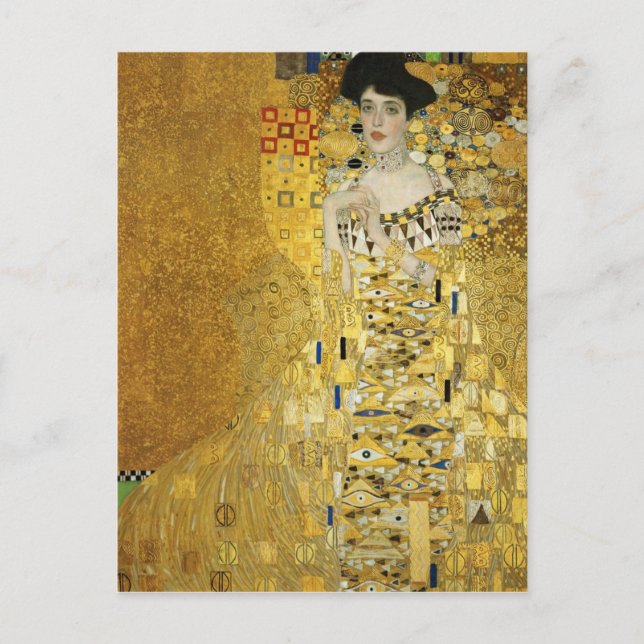 Postal Retrato de Adele Bloch-Bauer I - Gustav Klimt (Anverso)