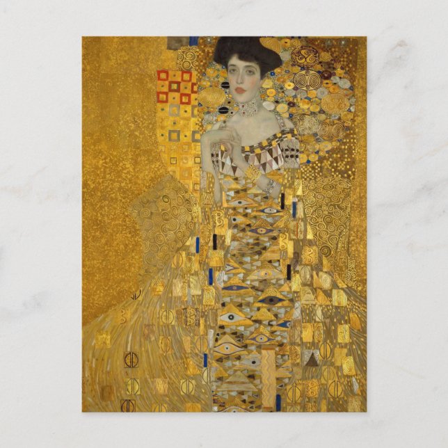 Postal Retrato de Adele Bloch-Bauer I por Gustav Klimt (Anverso)